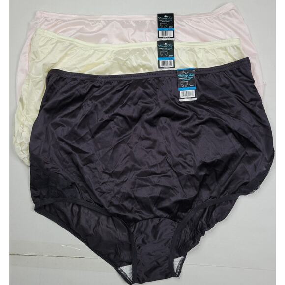 Lot of 3 VTG Vanity Fair Perfectly Yours Panties Black Pink Nude Women Sze 9/2XL - Picture 1 of 8